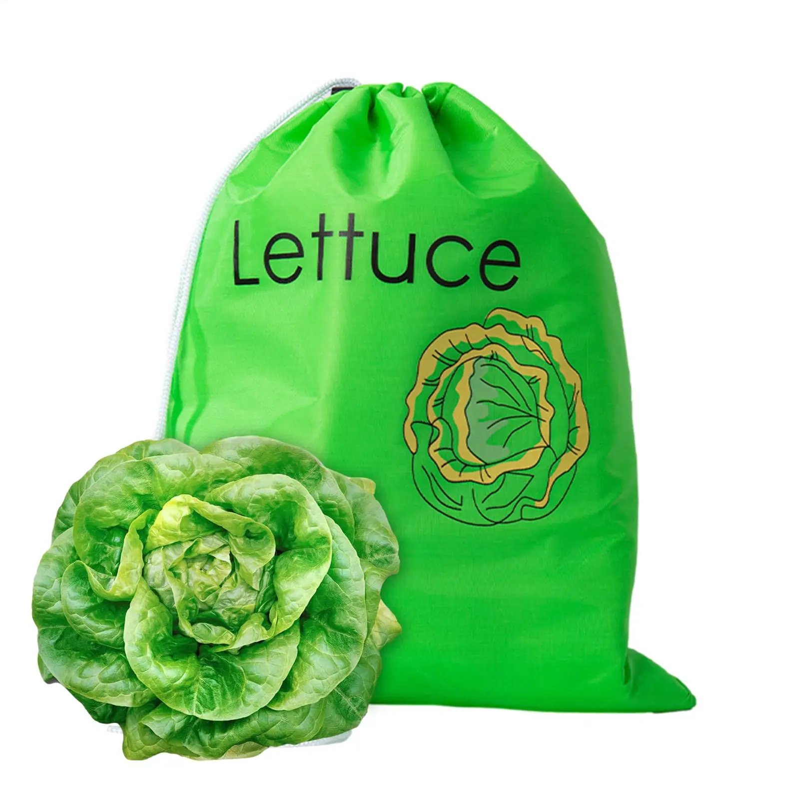 1pcs Fruit Vegetables Storage Bag Insulated Shockproof Fresh Keeping Drawstring Pouch for Lettuce Banana Preserve Organizer