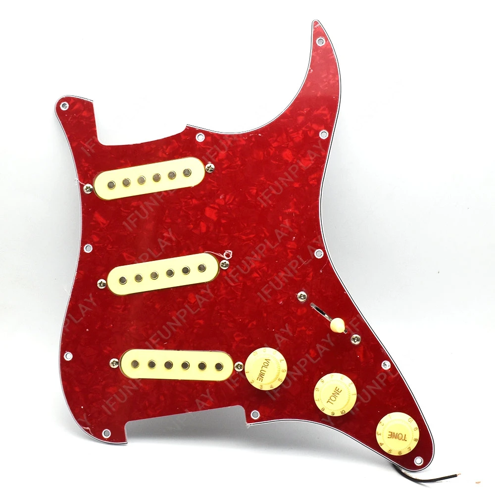 レッドパールアイコリーシングルコイルロード済み配線済みシングル