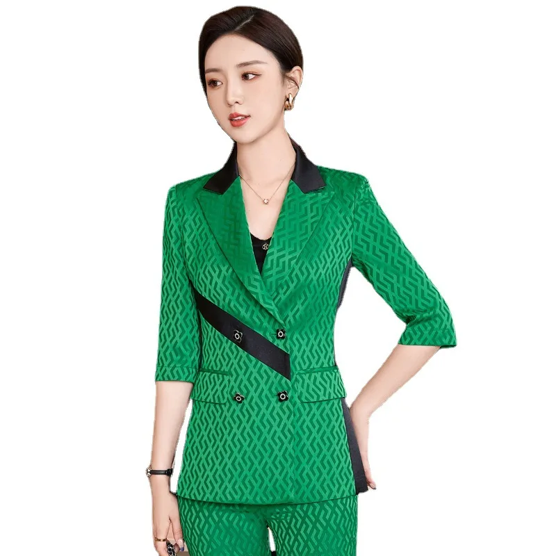 

Spring Women's Office Female Suit Pants Two-piece Suit Slim High Quality Ladies Jacket Casual Trousers Professional Formal Wear