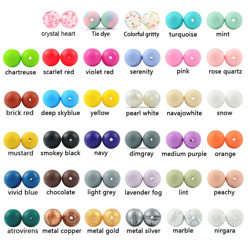 10pcs 19mm Silicone Beads Teething Chew Beads Food Grade Teether Necklace BPA Free Diy Jewelry Baby Teether Toy Pacifier teething toys baby teething toys silicone teething toys silicone beads silicone teething beads sensory chew necklaces silicone teether