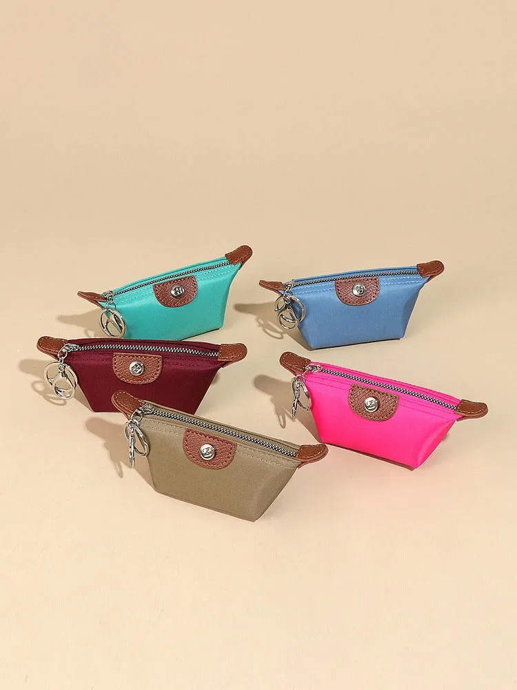 Delicate Mini Purse Dumpling Bag Portable Nylon with Leather Lipstick Coin Earring Earphone Key Pouch Designer Handbags leather coin purse leather hand bag