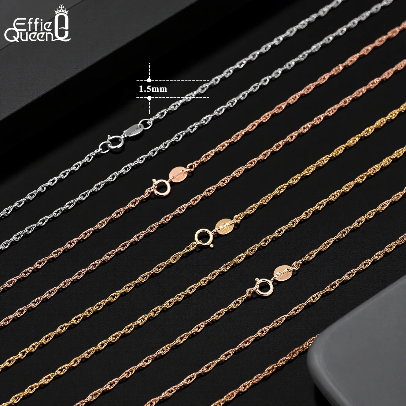 Effie Queen Sterling Silver Twisted Rope Fashion Necklace