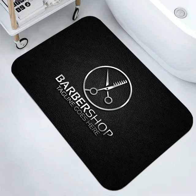 Barbershop Decoration Entrance Doormat Carpet for Living Room Decor Barber Bedroom Floor Mat Barbershop Welcome Mat Veranda Rugs