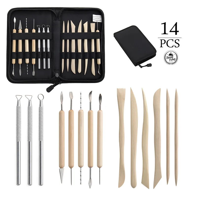 32pcs/set DIY Pottery Clay Tools Storage Bag Silicone Creasing Pen Clay  Doll Sculpting Tools Kit Craft Tools Polomer Clay Tool - AliExpress