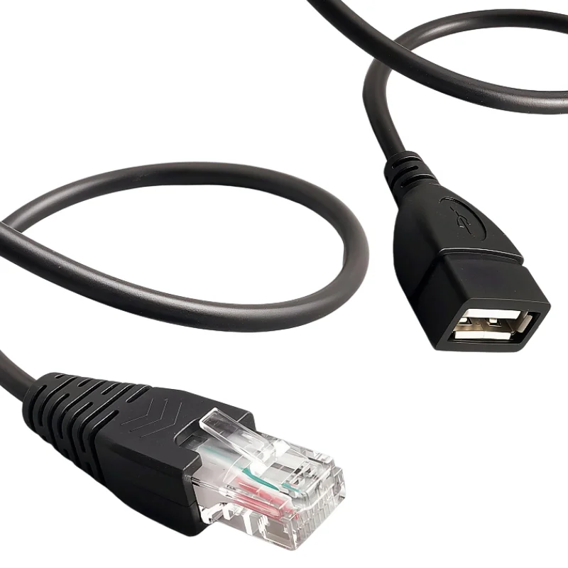 USB-RJ45 이더넷 케이블 1개 USB 암-수 RJ45 8P4C 이더넷 연장 케이블(라우터, ADSL 모뎀, 카메라 등용)
