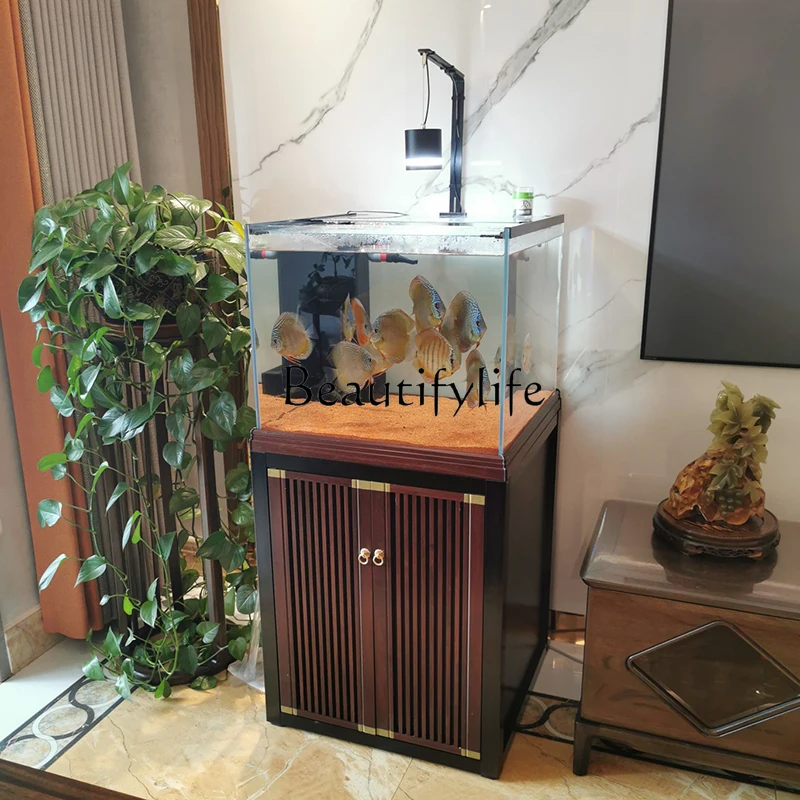 

Fish Tank Aquarium Creative Living Room Bottom Filter Goldfish Arhat Grass Tank Light Luxury Lazy Change Water