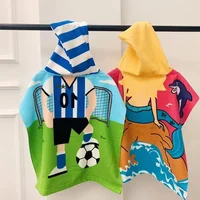 Cartoon Child Kid Hooded Cloak Infant Bathrob Baby Bath Towel Robe Cotton Newborn Wrap Blanket Boy Girl Beach Robe Dinosaur Cape 4