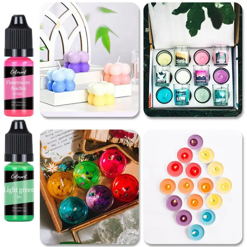 Description Picture 4 of itemCandle Shading Dyeing Essence Colorant Pigment Dye Wax Casting Crafts Making DIY Accessories 10ml/Bottle