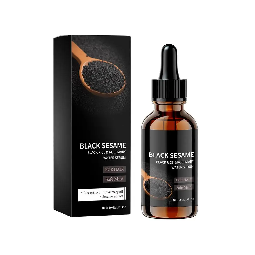 Black Sesame Hair Strengthening Oil Biotin Essential Oils Nourishing Treatment Split Ends Dry All Types Hair Care 30ml hair oil