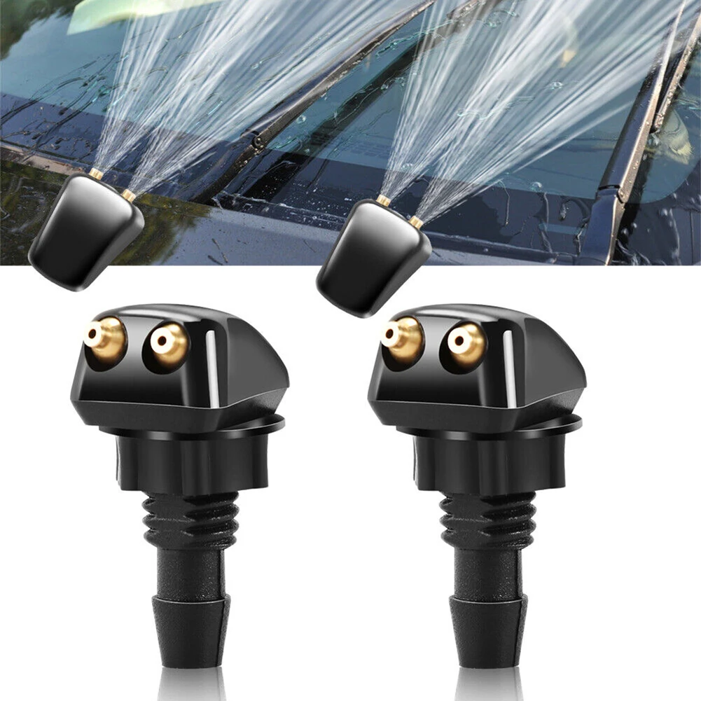 

Washer Jet Washer Wiper Nozzle Sprayer Universal Washer Sprayer Windshield 2PCS ABS Plastic Anti-corrosion Black