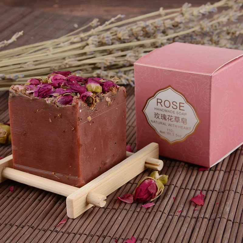 Flower Soap Dry Flower Essential Oil Soap Face Hand Nourishing Skin Care Cleansing Handmade Bath Soap Natural Herbal
