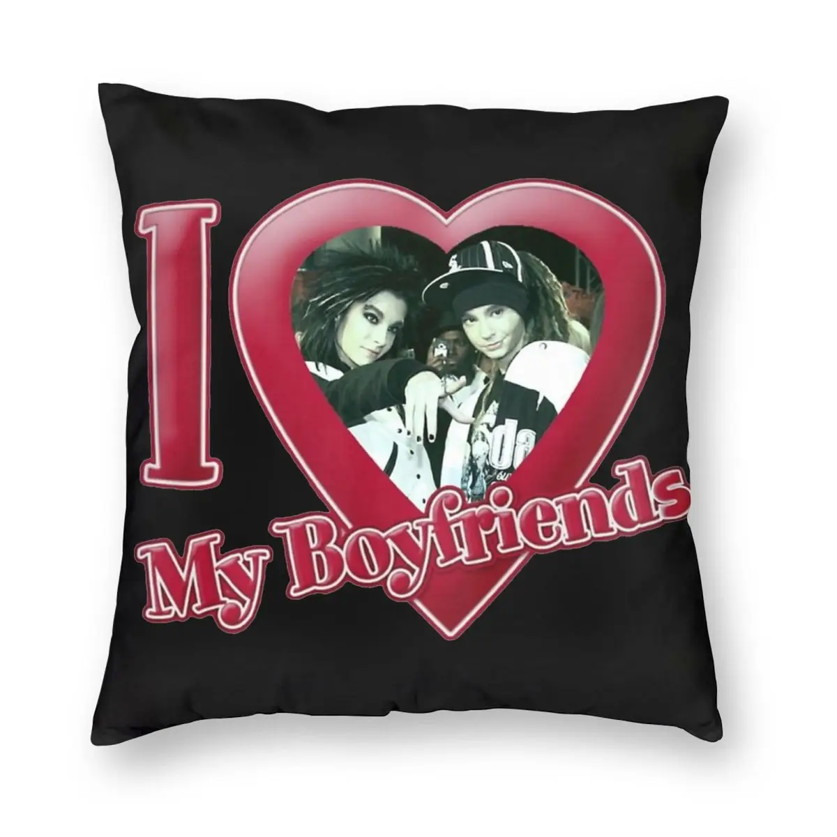 

Tokio Hotel Tom Kaulitz Pillowcase Printed Cushion Cover Gift Scream Dead Throw Pillow Case Cover Living Room Square 45*45cm