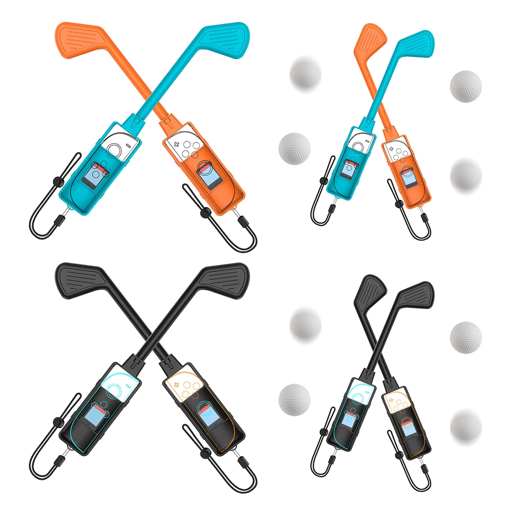 2PCS Golf Culb for Nintendo for Switch 2 Joy-Con Controller Handle Grip Handle Stand with Wrist Strap Game Card Storage Function