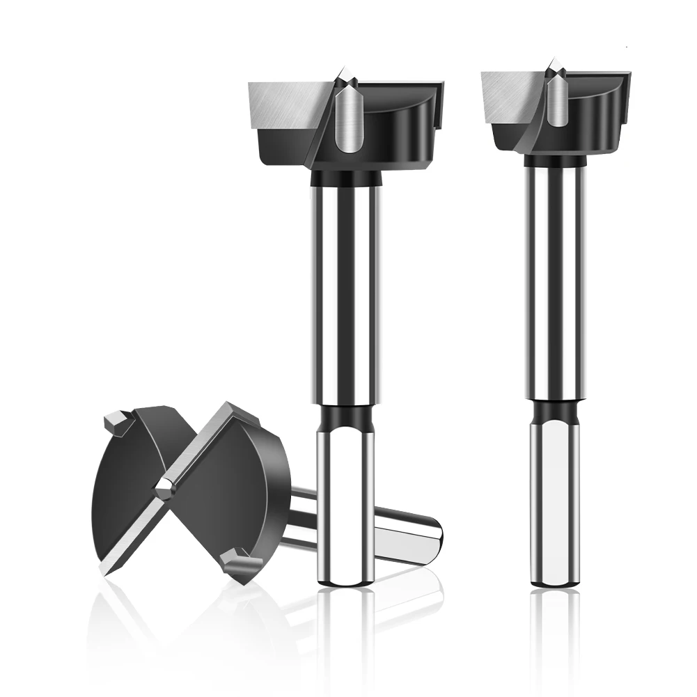 Herramientas de carpintería Forstner de 12-60mm, broca perforadora de bisagra, cortador de sierra perforadora, cortador de carburo de tungsteno