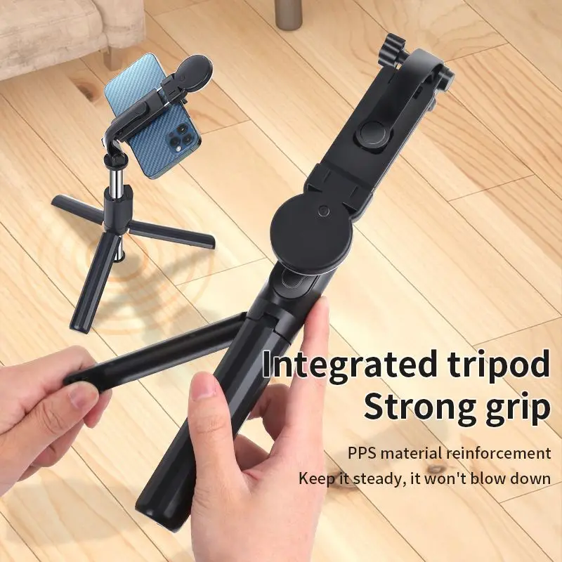 Selfie Stick Tripod Photo God 360 Degree Rotation Cell Phone Shooting Stabilizer Bluetooth Control Portable With LED Light