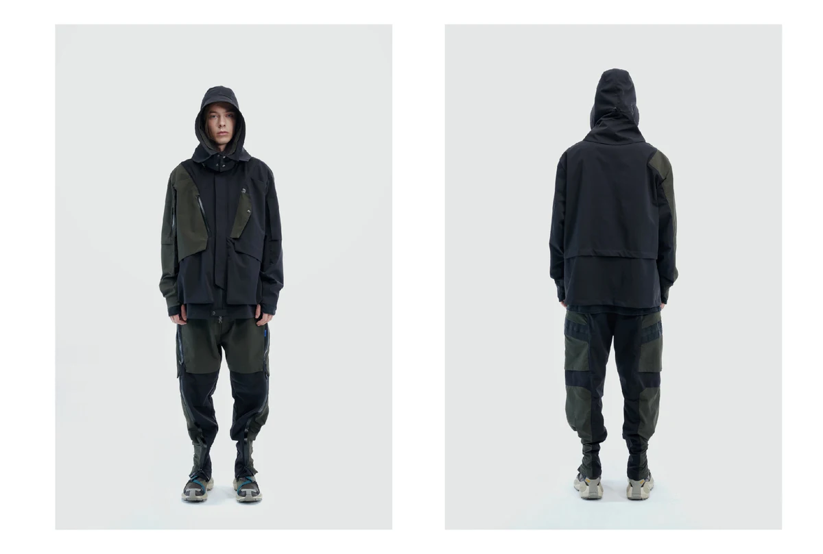 Reindee Lusion 21aw double shape zipper waterproof pants side molle waist adjustment stitching materials techwear gorpcore