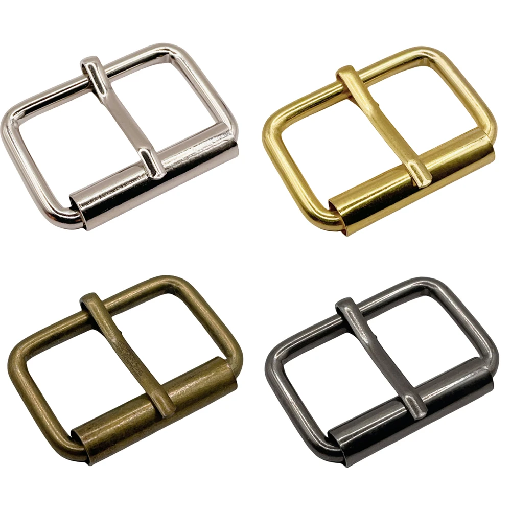 Metal Wire Formed Half Single Roller Belt Buckles 10Pcs For Hand Bag Shoe Strap Rectangle Ring Leather Craft Accessory