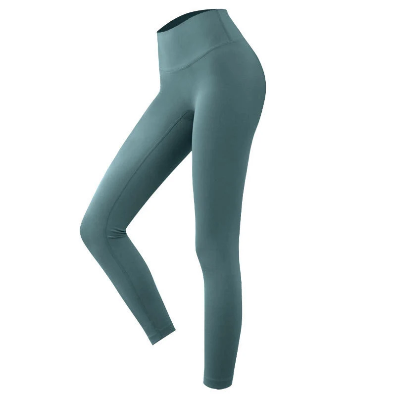2025 Hot Sale Fitness Female Full Length Leggings Running Pants Comfortable And Formfitting Yoga Pants High Waist Solid Color 👖 6
