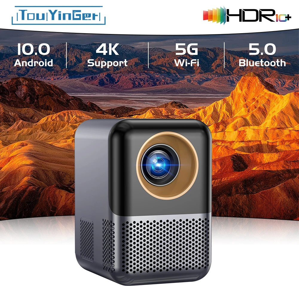 

Мини-проектор TouYinger ET31 Pro Max, портативный проектор, 4 k видео, домашний кинотеатр, Android 10, светодиодный лучевой проектор, умный кинотеатр