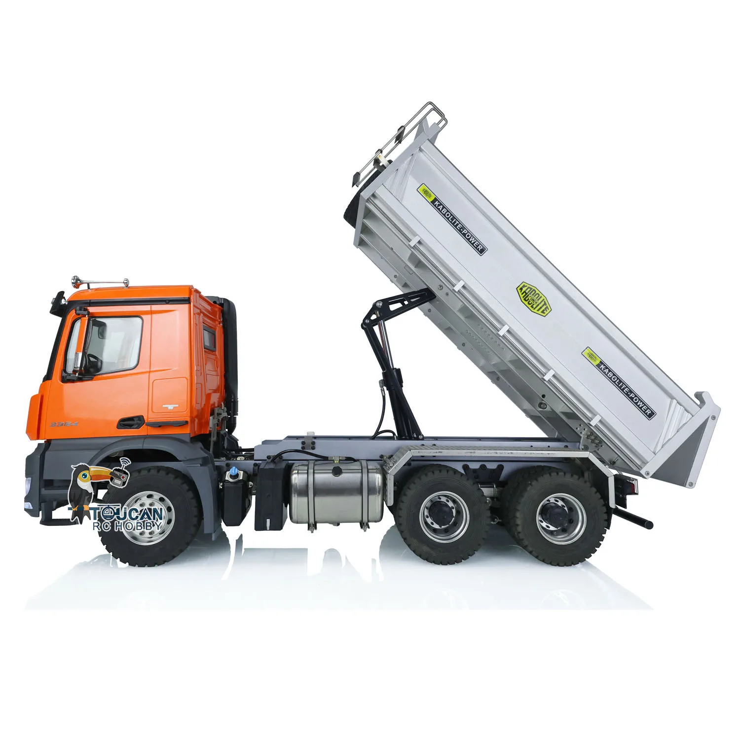 Ready To Run Kabolite 6x6 1/14 Hydraulic Metal RC Dumper Truck for K3364 HUINA Radio Control Tipper Cars Painted Model 2