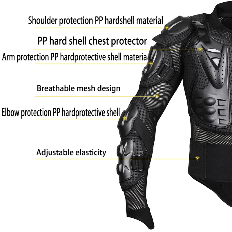 Motorcycle Jacket Racing Armor Protector ATV Motocross Body Protection Jacket Clothing Moto Protective Gear