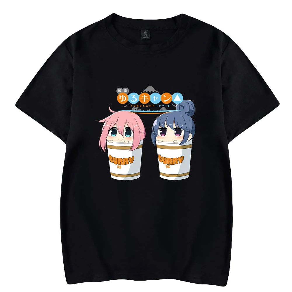

Yuru Camp Fashion T shirt Women Men Summer Short Sleeve T-shirts Anime Casual Streetwear Tees