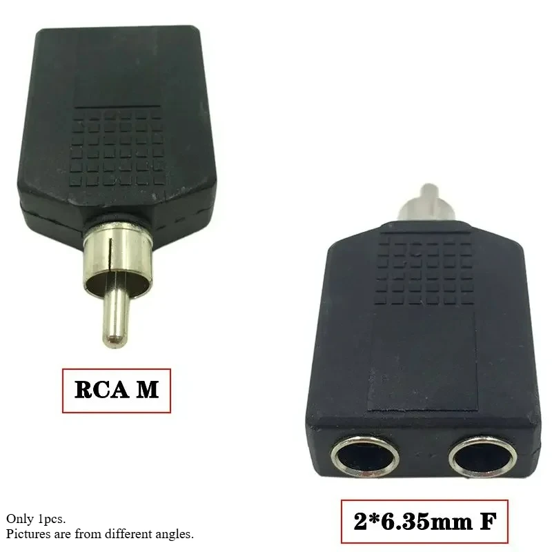 Premium Audio Adapter - Dual RCA to 6.35mm Female for Amplifier, Speaker, and Microphone Connection