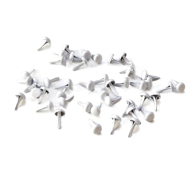 500pcs 4.5mm White Metal Brads for Scrapbooking Accessories Paper Crafts  Wedding Supplies Invitations Children Puppy