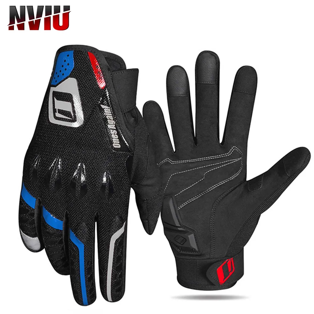 

Motocross Protection Gloves Anti-fall Wear-resistant Motorbike Gloves Reflective Racing Protection Non-slip Full Finger Gloves