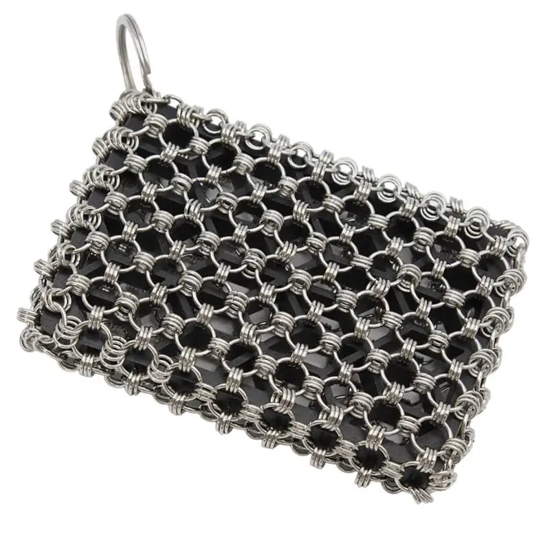 Cast Iron Chainmail Scrubber for Easy Cleaning