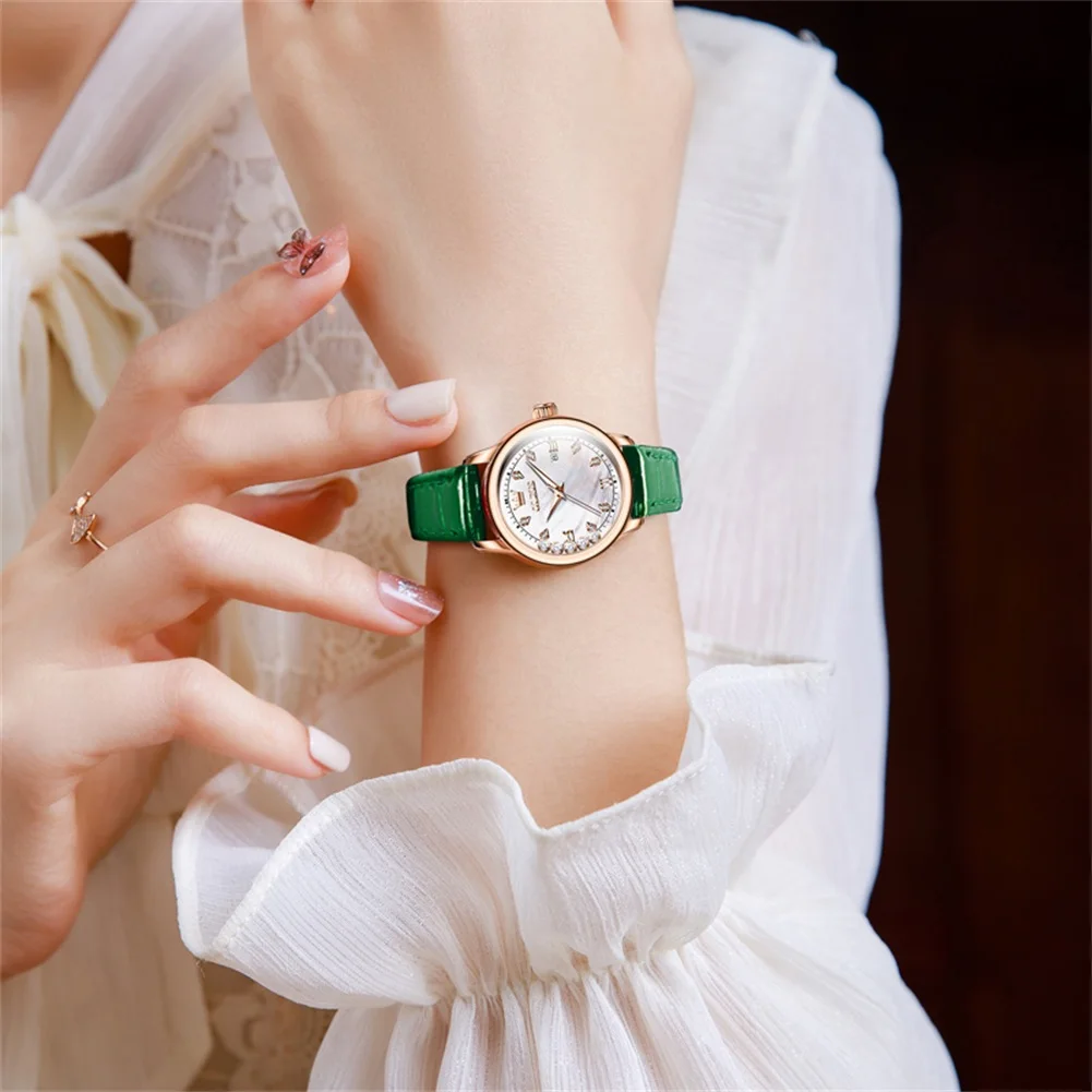 OLEVS Top Brand Luxury Leather Women Watches Fashion Waterproof Ladies Watch Woman Quartz Wrist Watch Relogio Feminino Montre