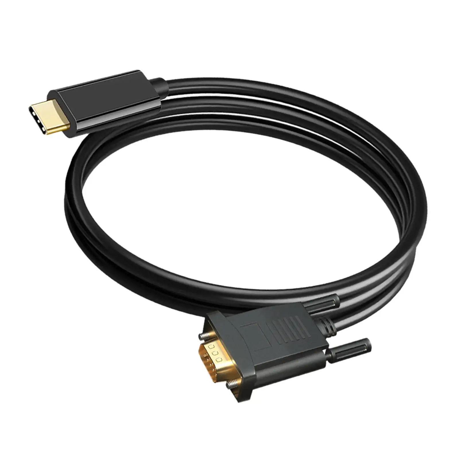 

USB Type C to VGA Displays Cable 1080P Adapter for Television Notebook