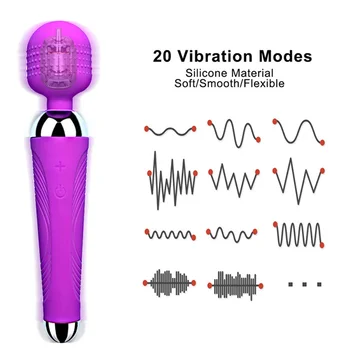 Wireless Dildos AV Vibrator Magic Wand Female Vagina Clitoris Stimulator USB Rechargeable Massager Goods Adult Sex Toys 6