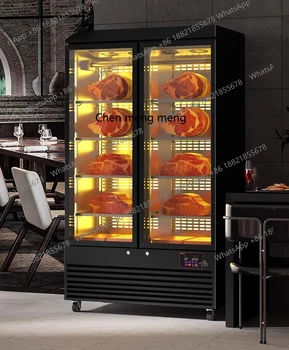 Dry and wet cooking cabinet, constant temperature Wagyu beef barbecue refrigerated display cabinet for commercial use