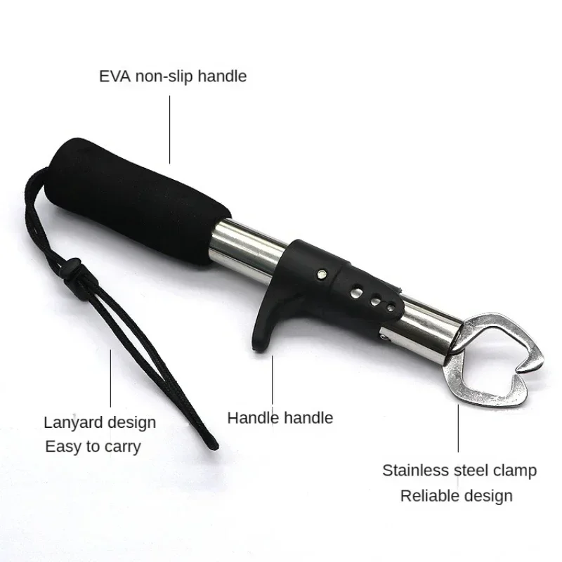Rust Proof 304 Stainless Steel Fish Grip Lip Catcher Folding Pliers