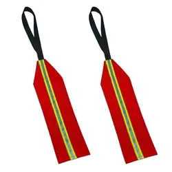 Red Warning Flag with Webbing for Towing and Safety Accessories (2 Piece)
