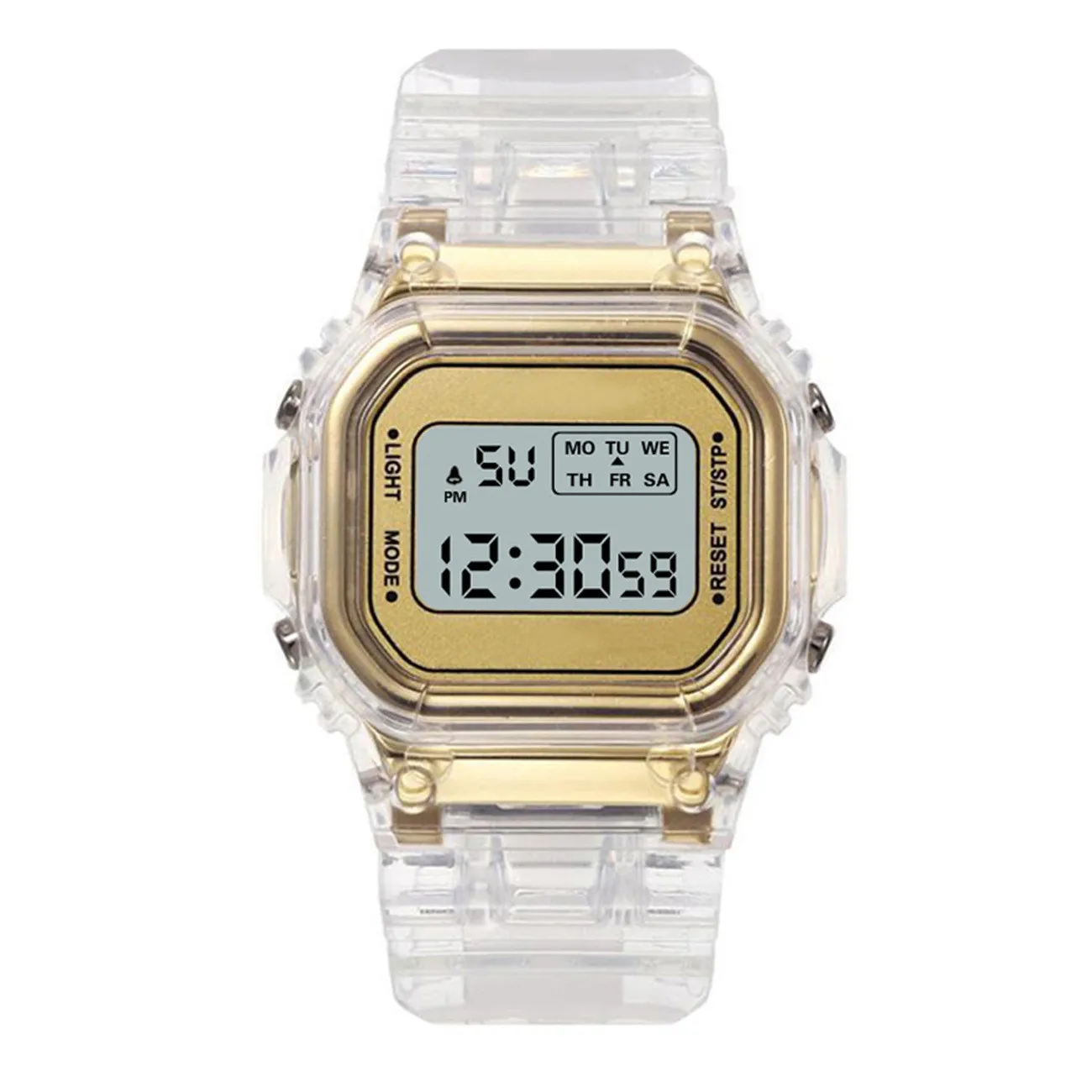 relogio masculino Men Women Watches Transparent Digital Sport Lover's Gift Children Kid's Wristwatch Female Clock Specification 3