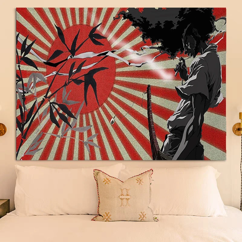 

Japanese Samurai Tapestry Decoration Home Decorations for the Room Tapries Tapestries Decor Wall Decors Aesthetic Kawaii Bedroom