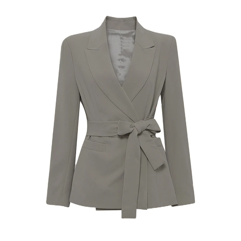 Four Seasons Women's Blazer Collar 1 Button Coat Commuter Dinner Tailored Lady Slim Fit Pink Jacket