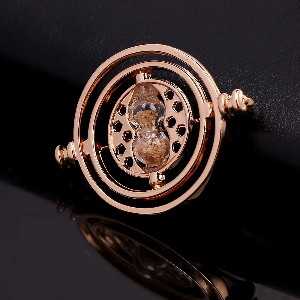 Movie Figure Hermione Granger Time Turner Hourglass Brooches Lapel