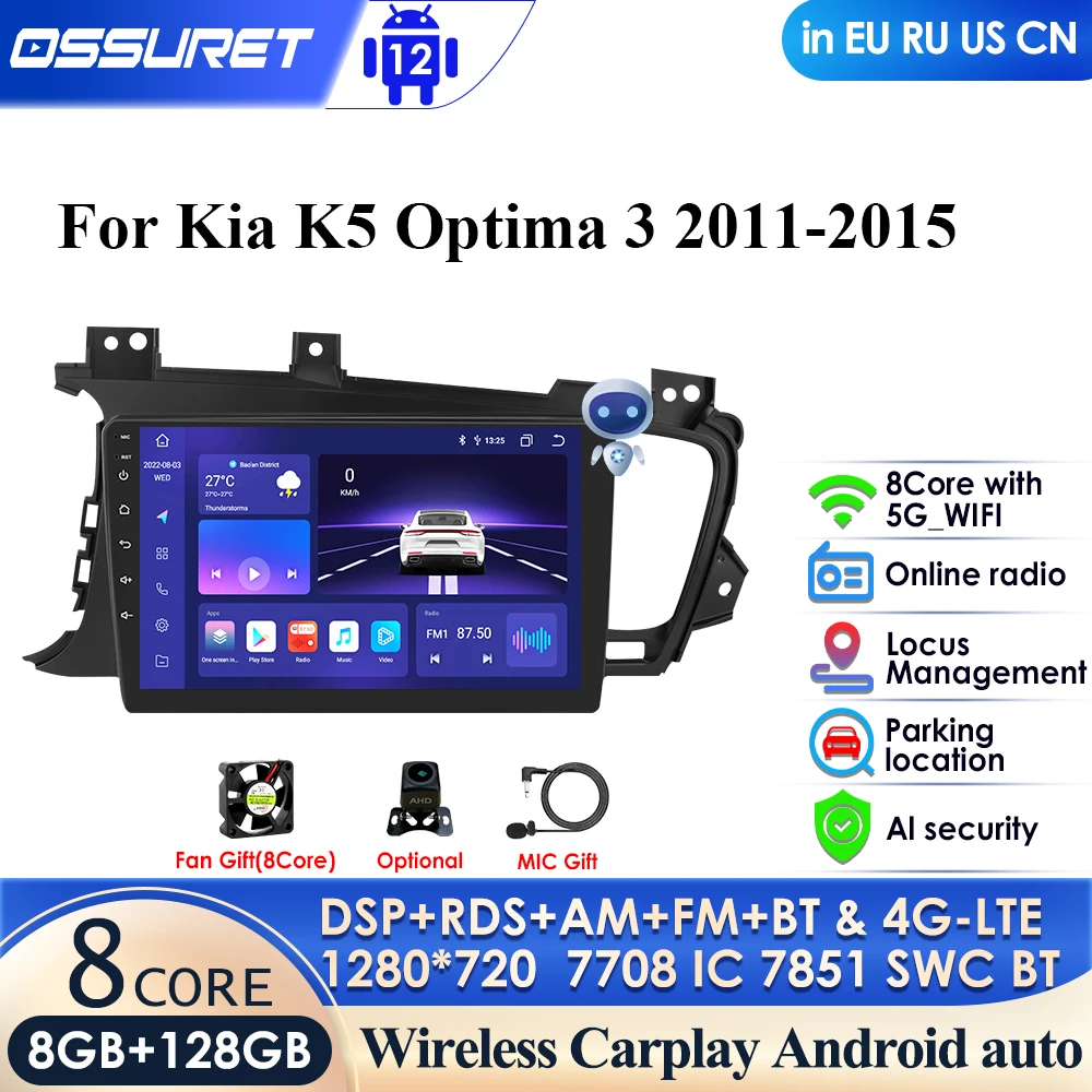 4GLTECarplayforKiaK5Optima20112012201320142015GPS
