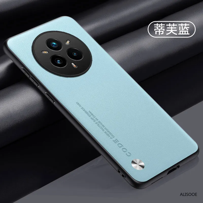 Luxury Plain Leather Protective Phone Case - Premium Cover