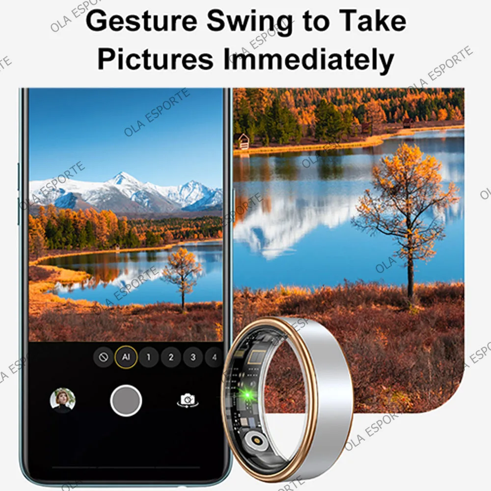 New Smart Ring Heart Rate  Blood Oxygen Sleep Monitor Camera control Step Counting Activity Tracking GPS Track Waterproof Rings