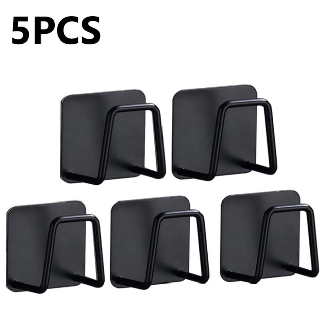 Stainless Steel Sponges Racks Self Adhesive Sink Sponges Drain Drying Rack Kitchen Sink Accessories Storage Holders 5PCS