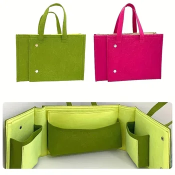 1 pezzo di nuova borsa per computer pieghevole da donna, borsa portaoggetti multistrato in poliestere, borsa da viaggio.