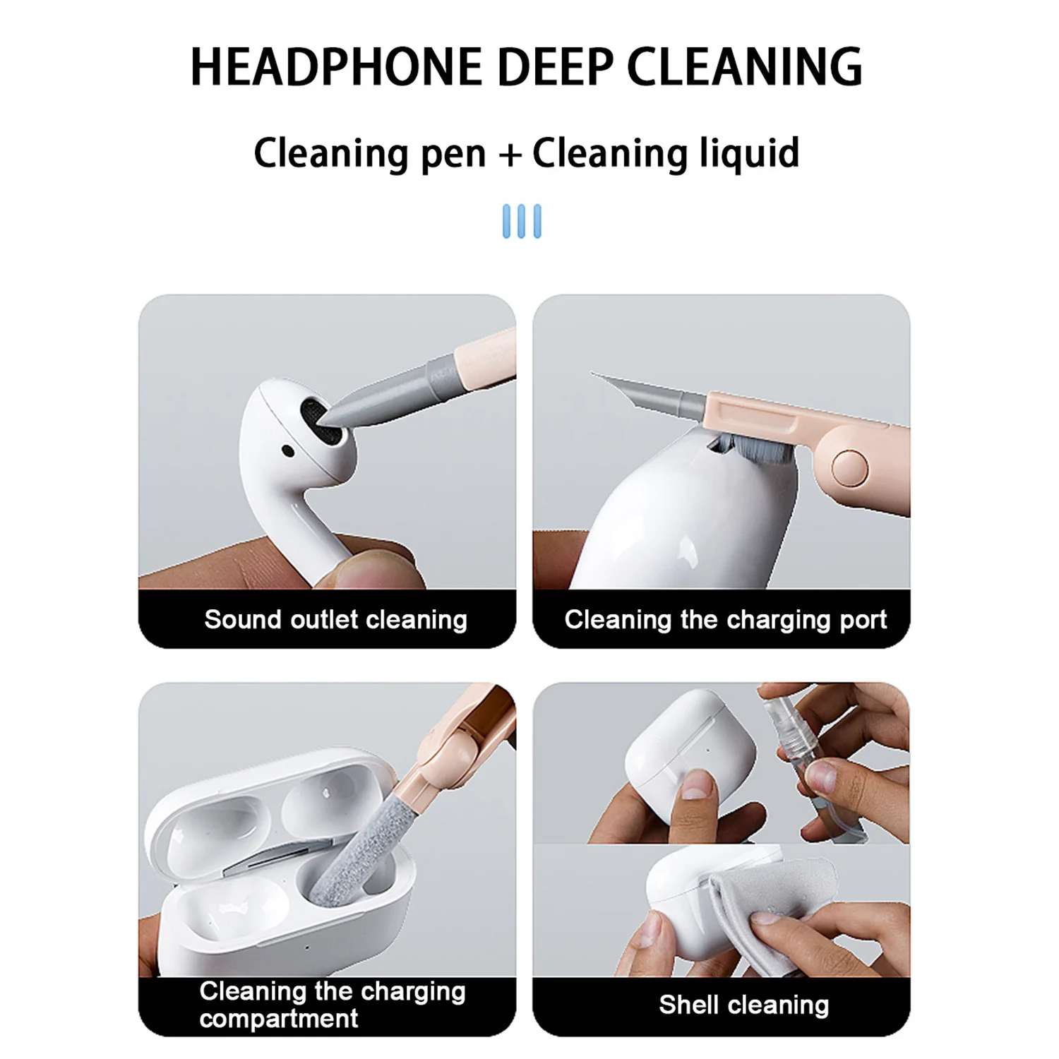 Keyboard cleaning artifact dust removal brush mechanical keyboard cleaning gray brush