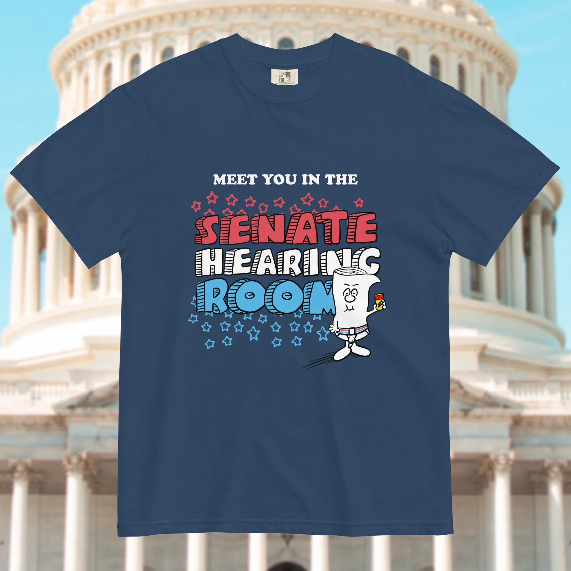 Meet You In The Senate Hearing Room T-Shirt Pesante Funny Meme Twink Maniche Lunghe O Corte