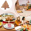 Wooden Christmas Cutting Board Wooden Charcuterie Board Kitchen Christmas Tree Cutting Board Vegetable Platter Serving Tray With 5