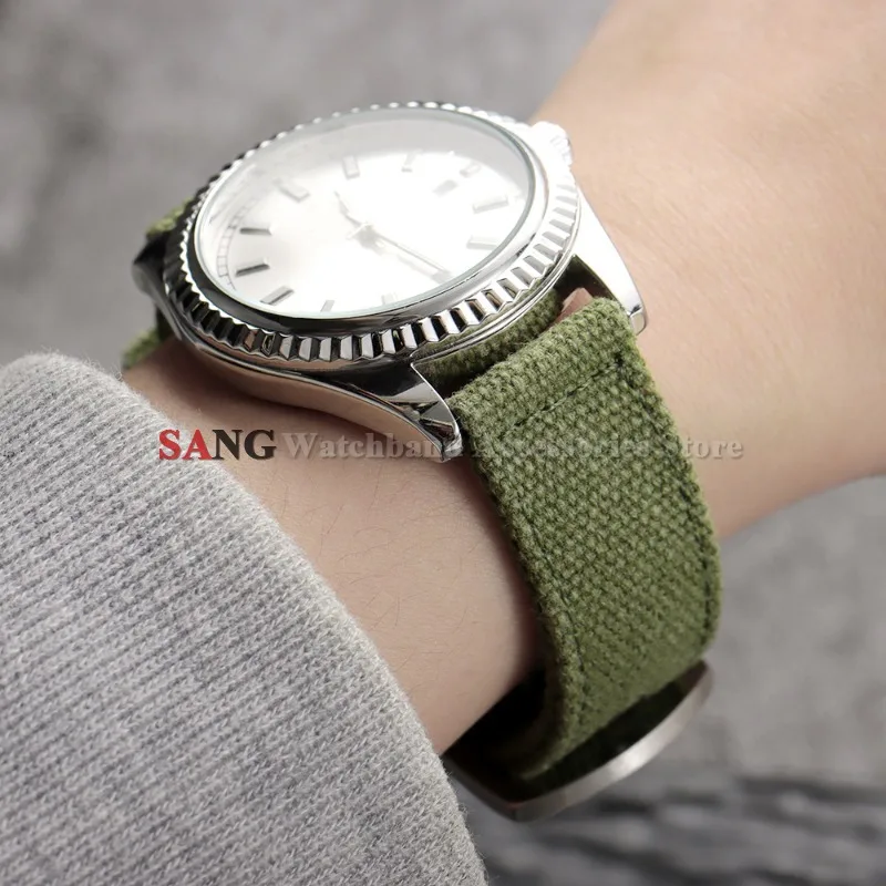 Versatile Denim Canvas Nylon Watch Band – Military-Style Sport Strap