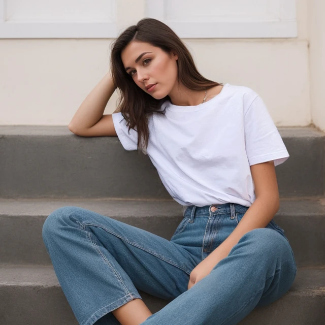 Cotton Short Sleeve Tops 220 Grams Heavy T-shirt Y2k Casual Comfortable Tee Shirt Black & White O-neck Woman Clothing YH2532 2